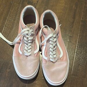 Vans Pink Old Skool Sneakers Suede Canvas